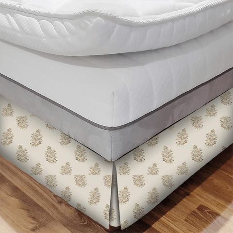 Wendell Embroidery Honey/Grey Bed Base Valance