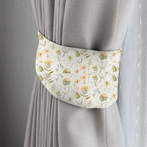 Thistle Garden Ochre/Olive Tieback