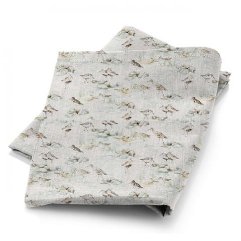 Estuary Birds Mist/Ivory Fabric
