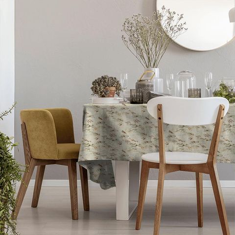 Estuary Birds Linen Eggshell/Nest Tablecloth
