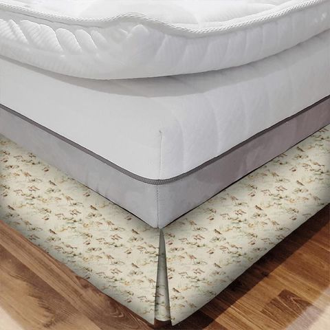 Estuary Birds Linen Eggshell/Nest Bed Base Valance