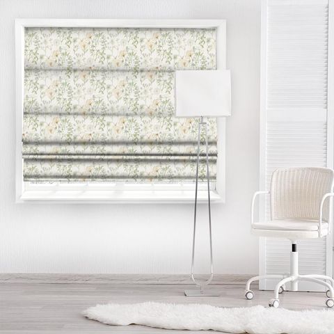Wild Angelica Silver/Spring Leaf Made To Measure Roman Blind