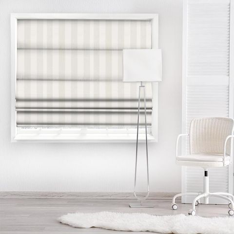 Kielder Stripe Dove Made To Measure Roman Blind