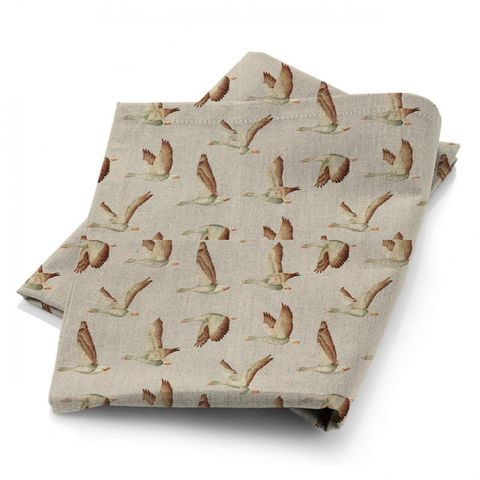 Elysian Geese Briarwood/Linen Fabric