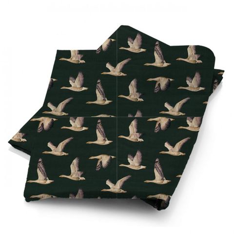 Elysian Geese Forest/Fig Fabric