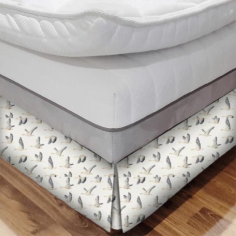 Elysian Geese Silver/Chalk Bed Base Valance