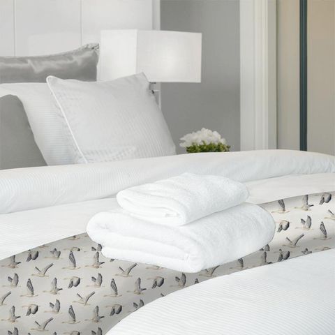 Elysian Geese Silver/Chalk Bed Runner