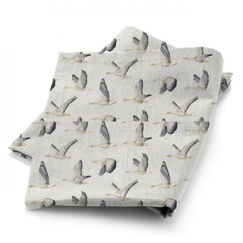 Elysian Geese Silver/Chalk Fabric