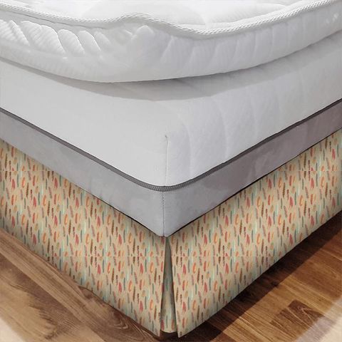 Lismore Teal/Russet Bed Base Valance
