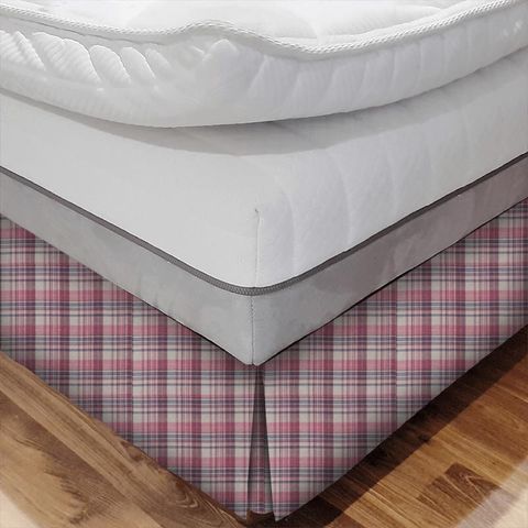 Bryndle Check Mulberry/Fig Bed Base Valance