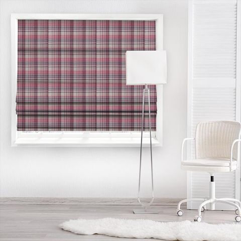 Bryndle Check Mulberry/Fig Made To Measure Roman Blind