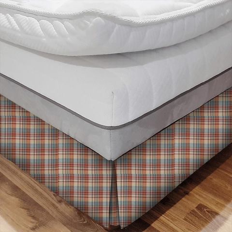 Bryndle Check Russet/Amber Bed Base Valance