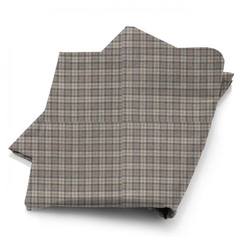 Fenton Check Grey/Cinnamon Fabric