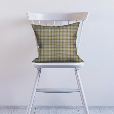 Fenton Check Caraway/Green Cushion