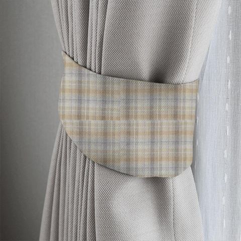 Samphrey Check Silver/Grey Tieback