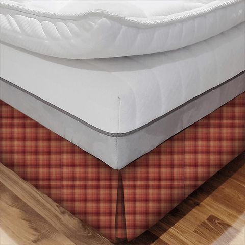 Samphrey Check Russet Bed Base Valance