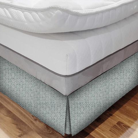 Linden Teal Bed Base Valance
