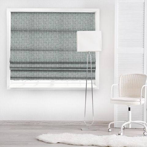 Linden Teal Made To Measure Roman Blind