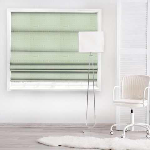 Linnean Linnean Botanical Green Made To Measure Roman Blind