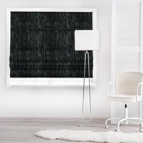 Icaria Charcoal Made To Measure Roman Blind
