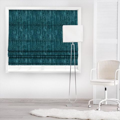 Icaria Turquoise Made To Measure Roman Blind