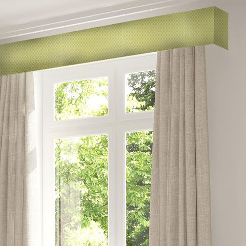 Botanic Trellis Lime Pelmet