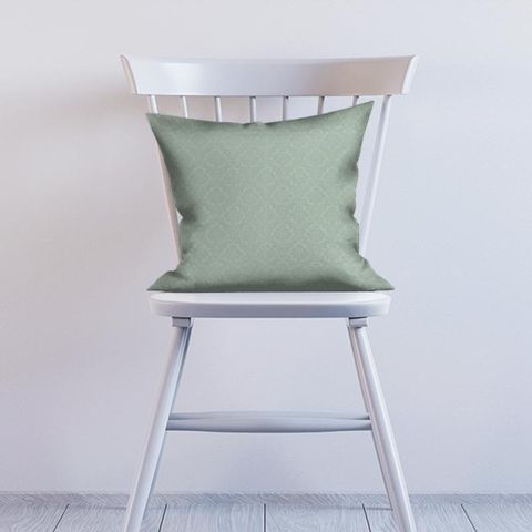 Lymington Damask Slate Blue Cushion