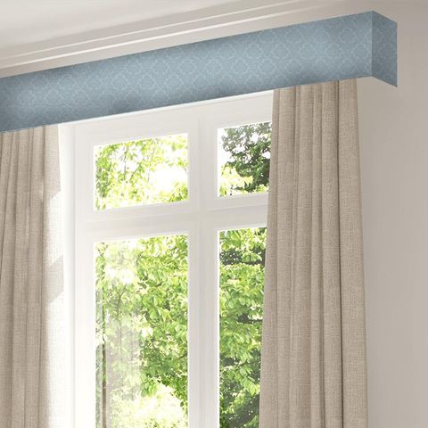 Lymington Damask Sky Blue Pelmet