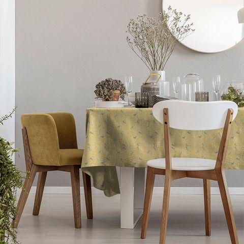 Finches Yellow Tablecloth