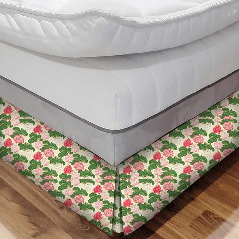 Kew Strawberry / Buttermilk Bed Base Valance