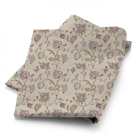 Hadham embroidery Amethyst/Linen Fabric