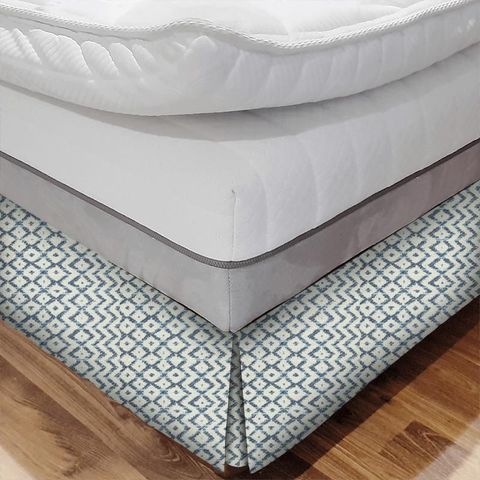 Cheslyn Indigo/Ivory Bed Base Valance
