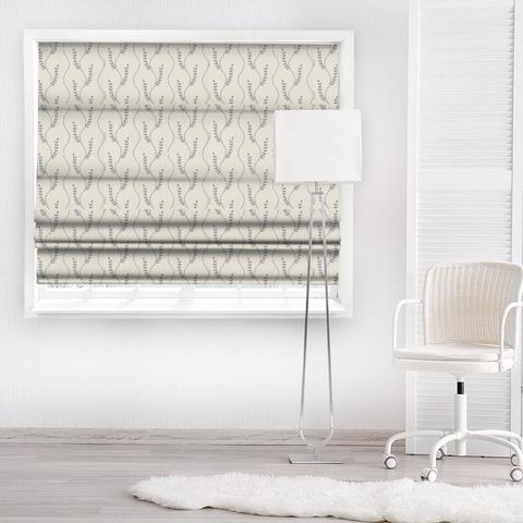 Chamomile Trail Wedgwood/Chalk Made To Measure Roman Blind