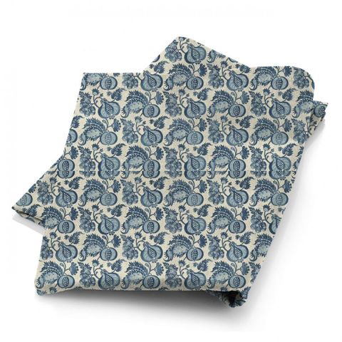 China Blue Indigo/Neutral Fabric