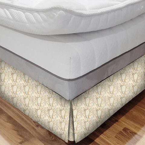 Jamila Wedgwood/Linen Bed Base Valance