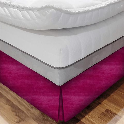 Boho Velvet Raspberry Bed Base Valance