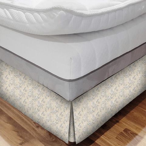 Sorilla Damask Silver/Linen Bed Base Valance