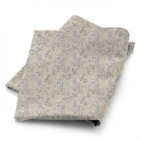 Sorilla Damask Silver/Linen Fabric