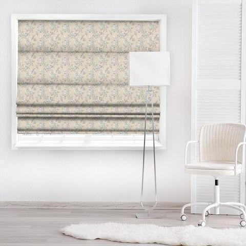 Sorilla Damask Silver/Linen Made To Measure Roman Blind