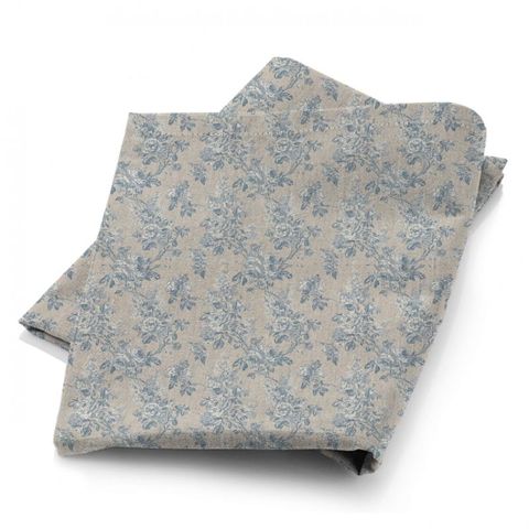 Sorilla Damask Delft/Linen Fabric