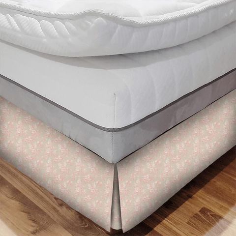 Sorilla Damask Shell Pink/Linen Bed Base Valance