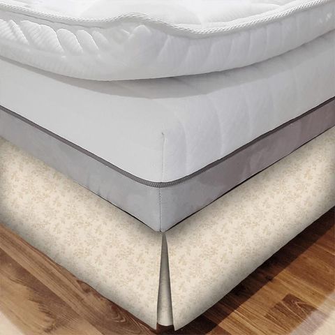 Sorilla Damask Linen/Calico Bed Base Valance
