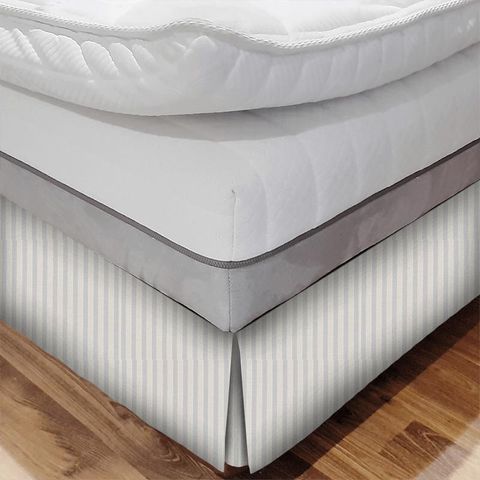 Sorilla Stripe Silver/Linen Bed Base Valance
