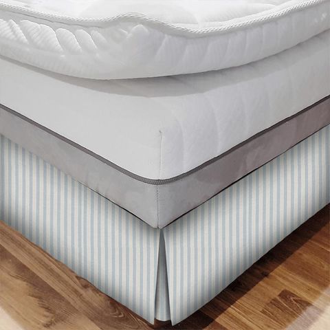 Sorilla Stripe Delft/Linen Bed Base Valance