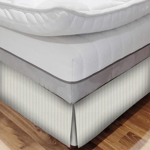 Sorilla Stripe Eggshell Linen Bed Base Valance
