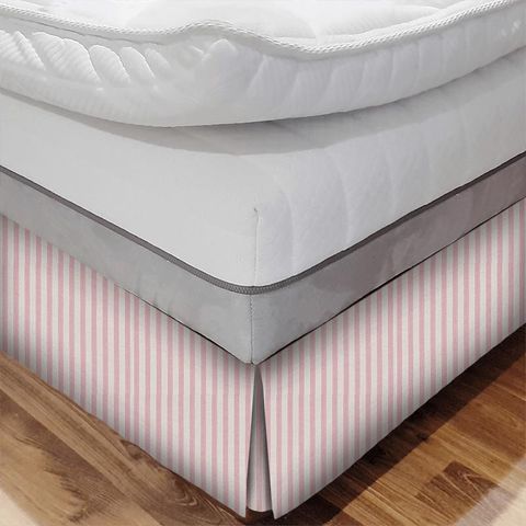 Sorilla Stripe Rose Linen Bed Base Valance