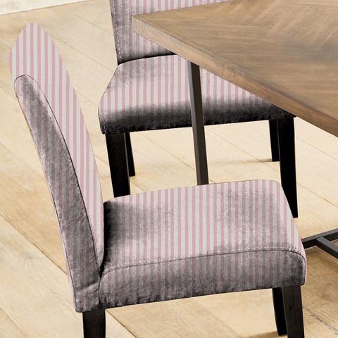 Sorilla Stripe Rose Linen Seat Pad Cover