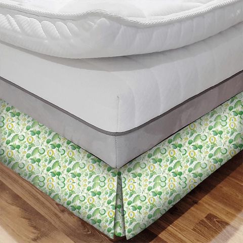 Jackfruit Botanical Green Bed Base Valance