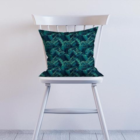 Palm House Ink/Teal Cushion