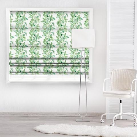 Calathea Botanical Green Made To Measure Roman Blind